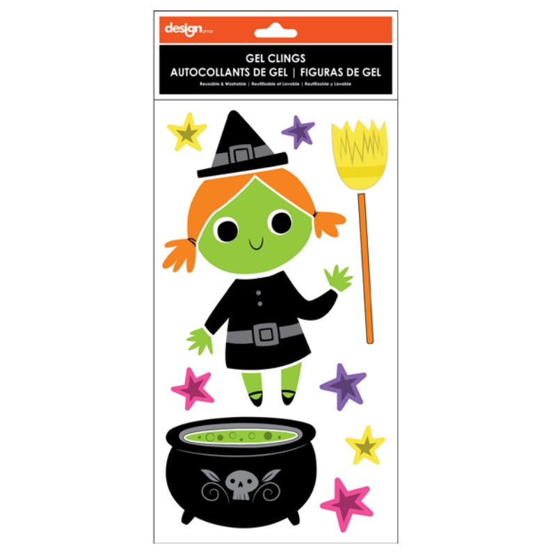 5.5" x 12" Halloween Gel Window Clings Assortment
