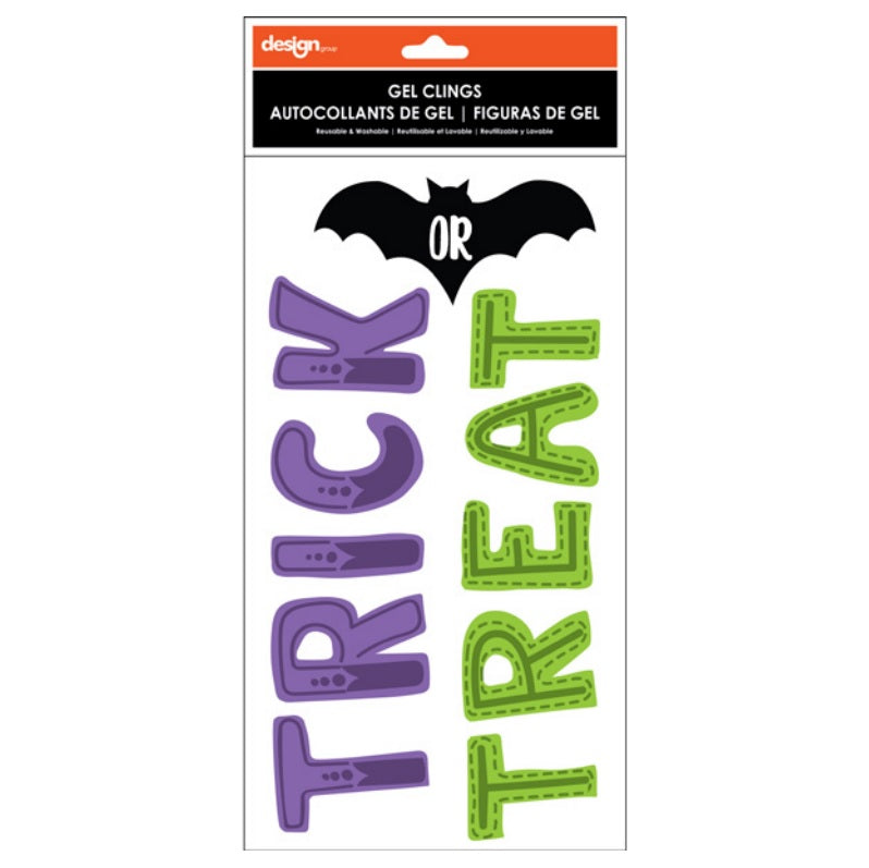 5.5" x 12" Halloween Gel Window Clings Assortment