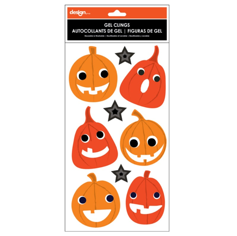5.5" x 12" Halloween Gel Window Clings Assortment