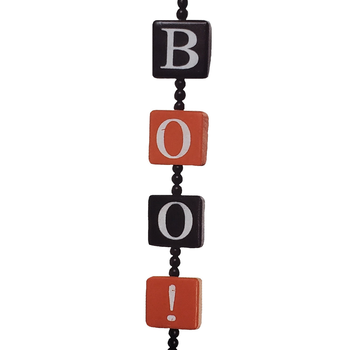 34" Wooden BOO! Beaded Garland Hanging Decoration