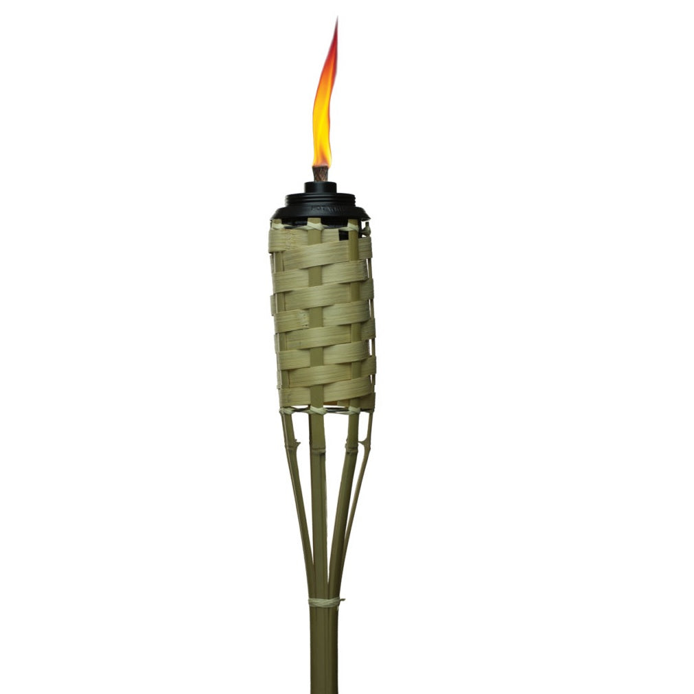 57" Weather-Resistant Coated Natural Bamboo TIKI® Torch
