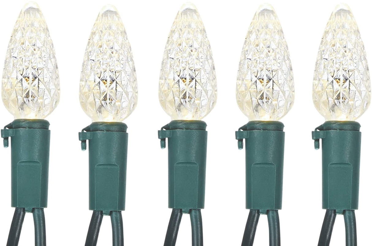 Warm White C6 LED lights.