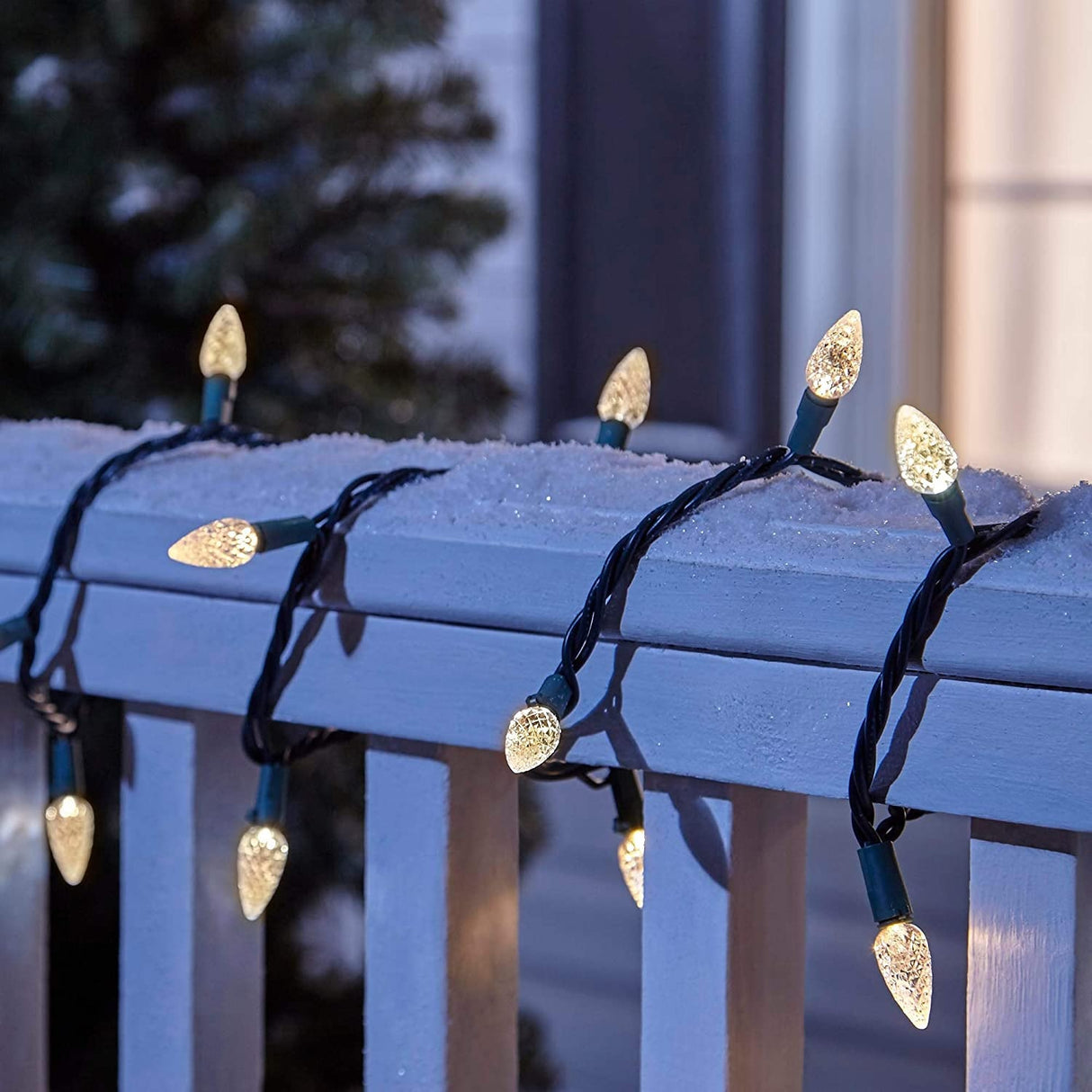 Warm White C6 LED lights.