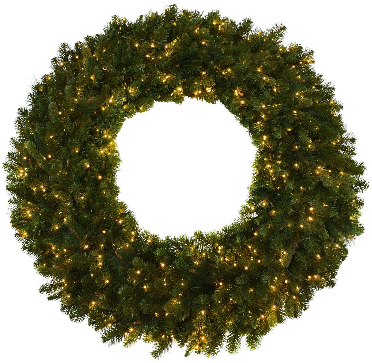 48" Artificial Bristol Pine Wreath Pre-Lit with 600 Twinkle Lights