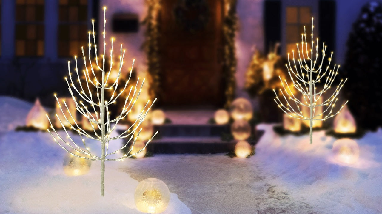 3' Twig Tree Decoration with Twinkling 5MM LED Lights