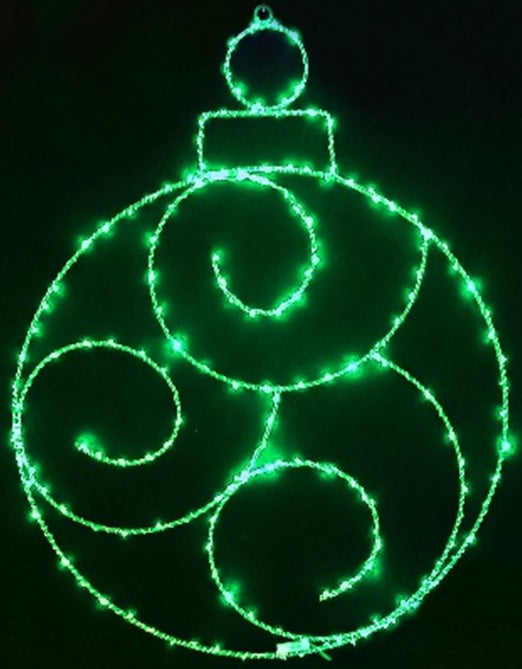 A green LED ornament decoration.
