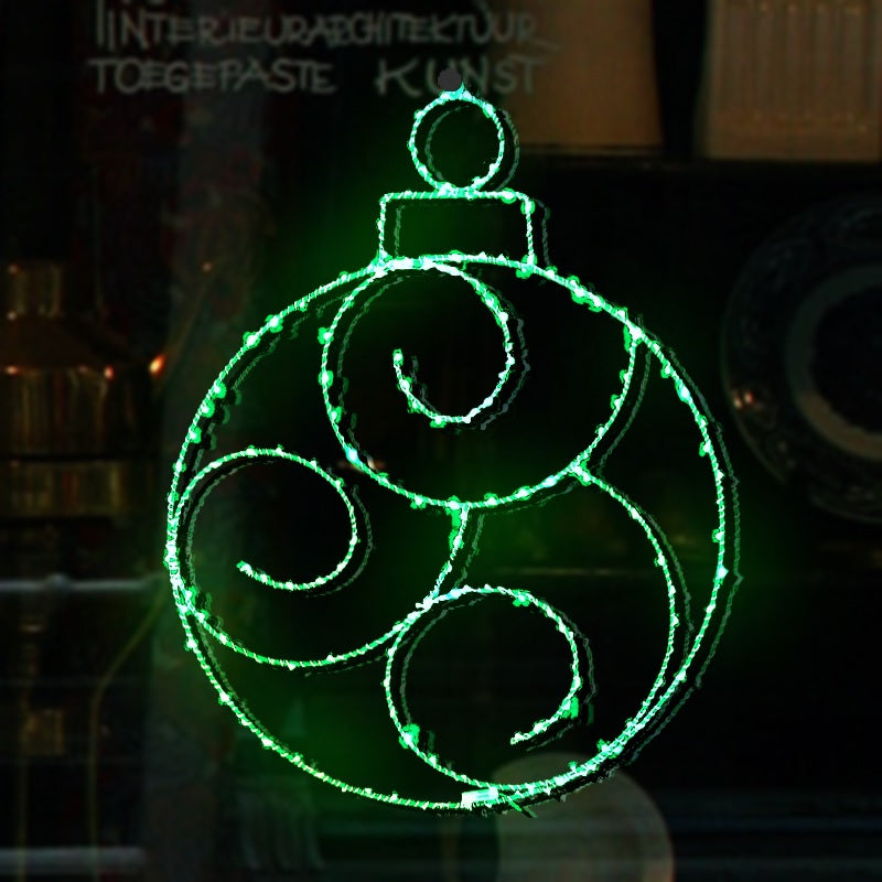 A green LED ornament decoration.