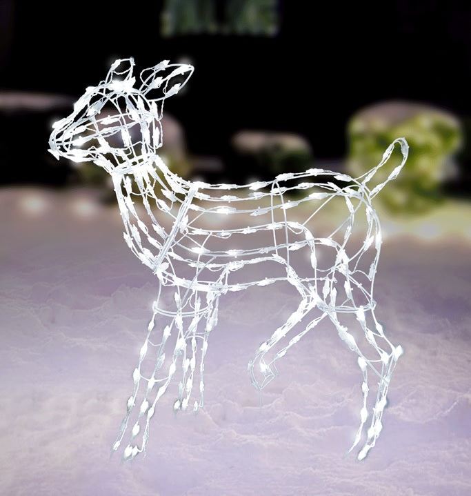 LED wire decoration shaped like a deer.
