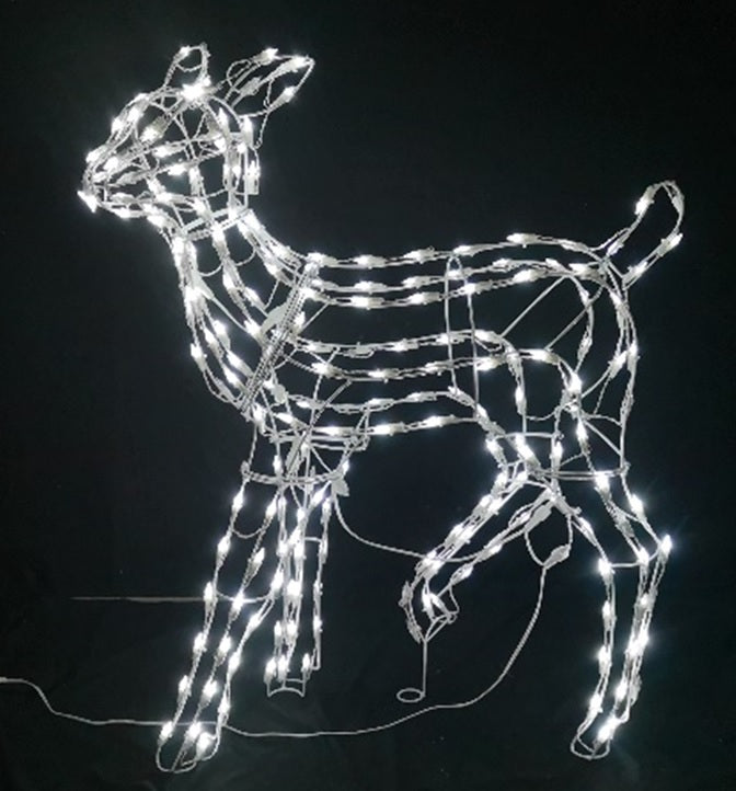 LED wire decoration shaped like a deer.