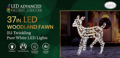 LED wire decoration shaped like a deer.