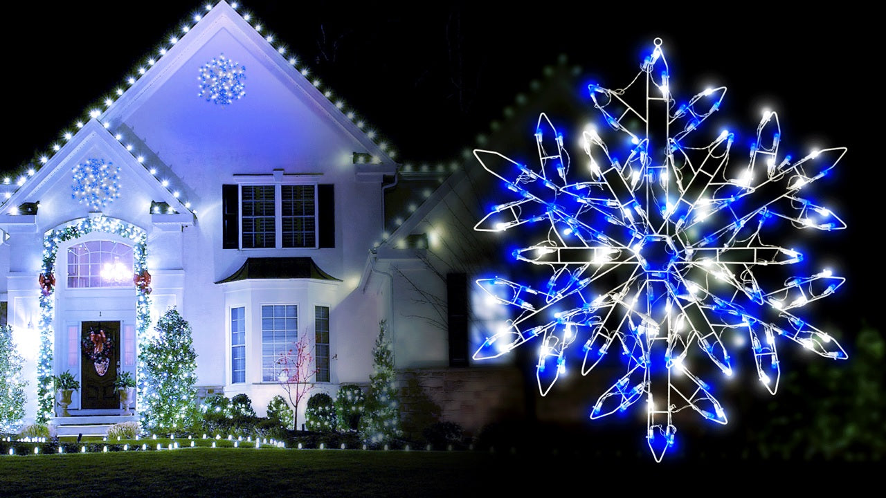 35" Twinkling LED Snowflake Silhouette Decoration