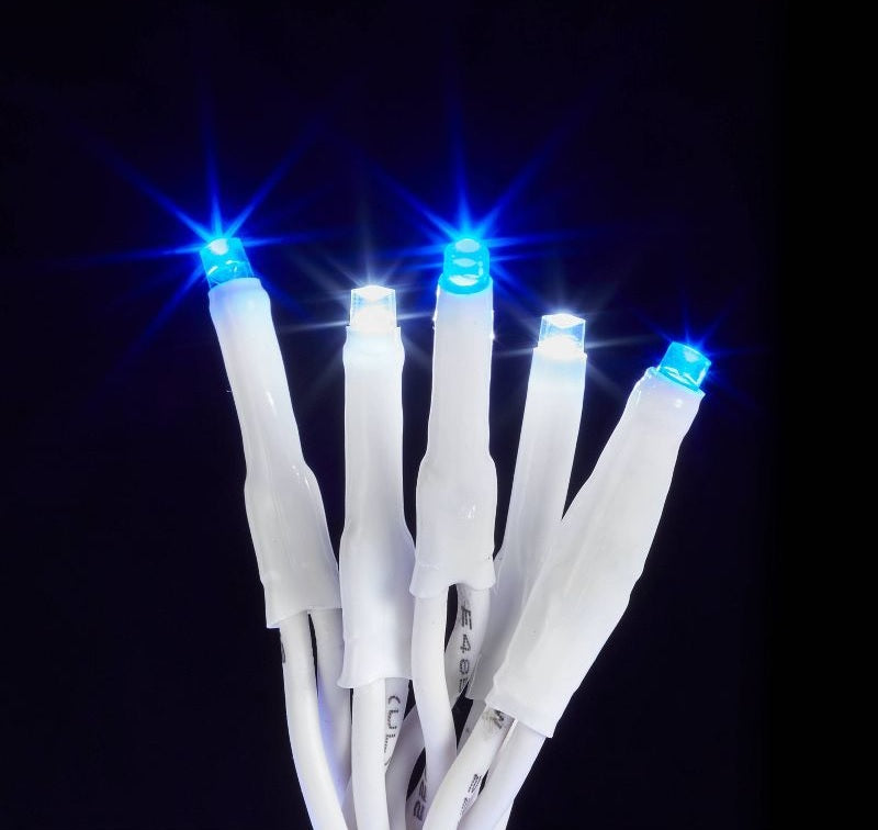 Blue and pure white LED lights.