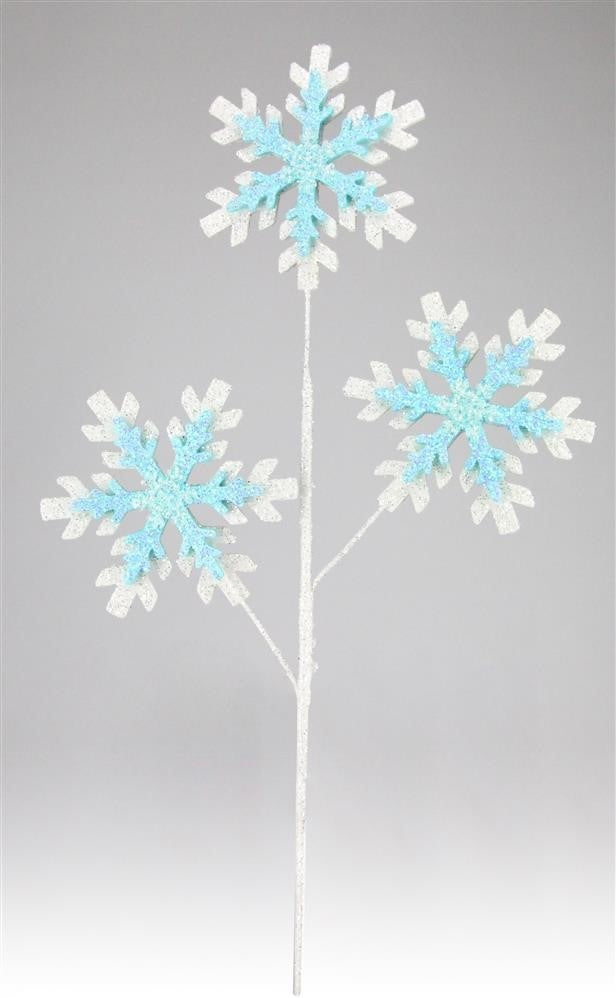 28" Glitter Snowflake Pick Spray