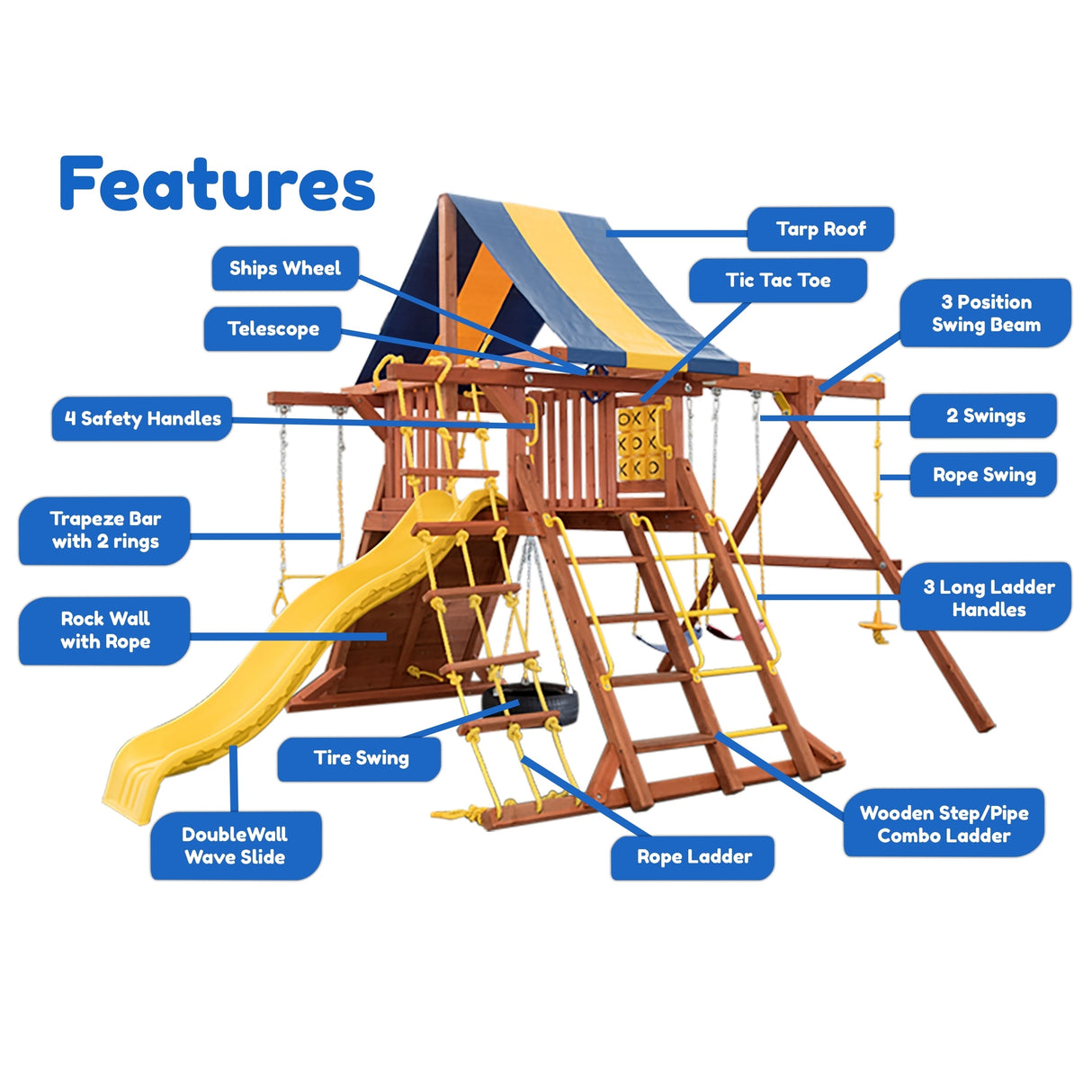 Parrot Island Playcenter with Tarp