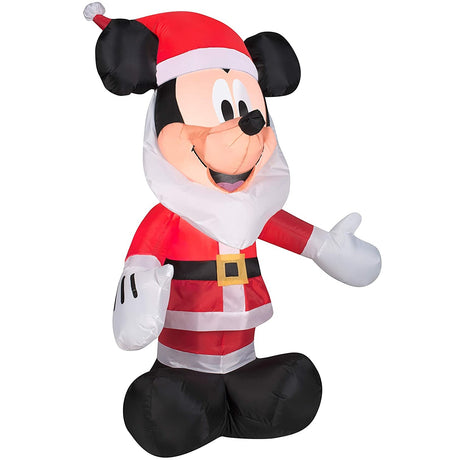 Gemmy® 3.5' Mickey Mouse with Santa Beard Inflatable Disney Holiday Decor