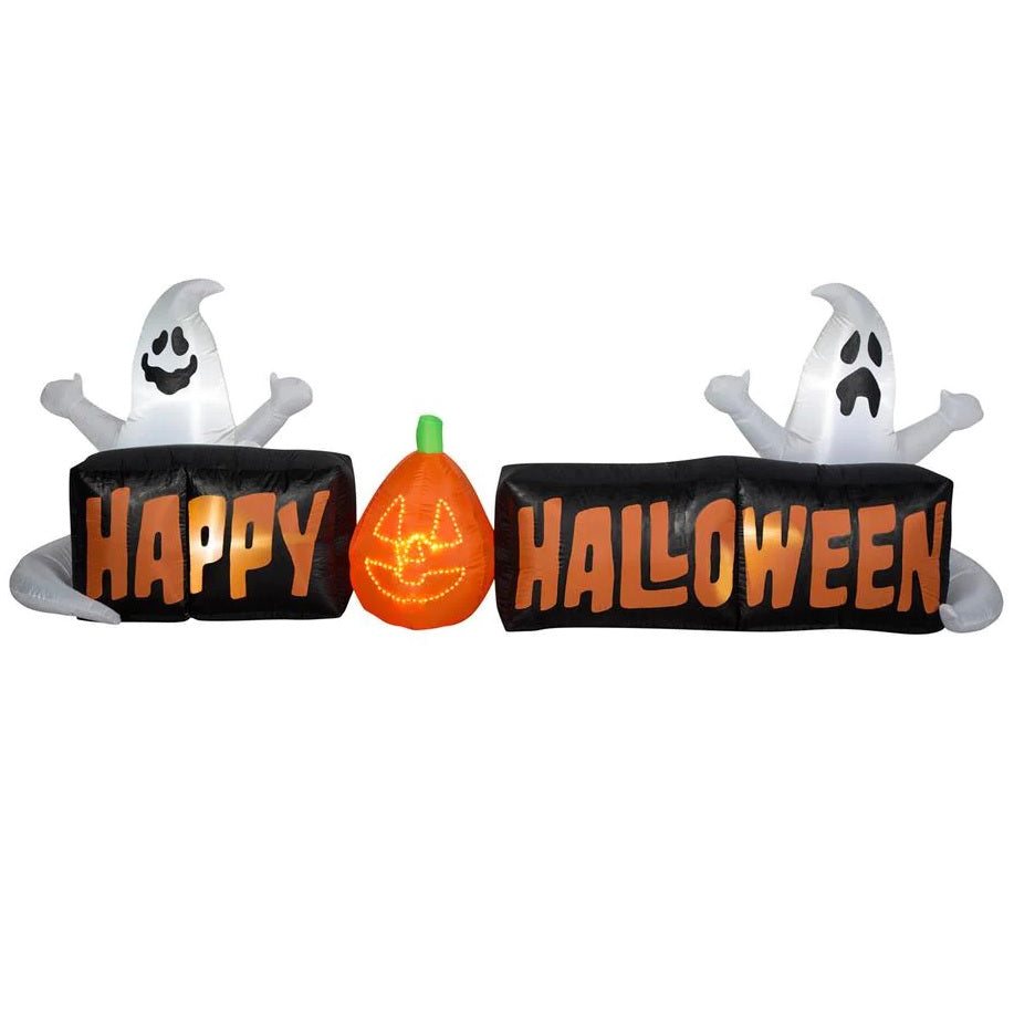 Airblown® Happy Halloween Inflatable Sign with Ghosts