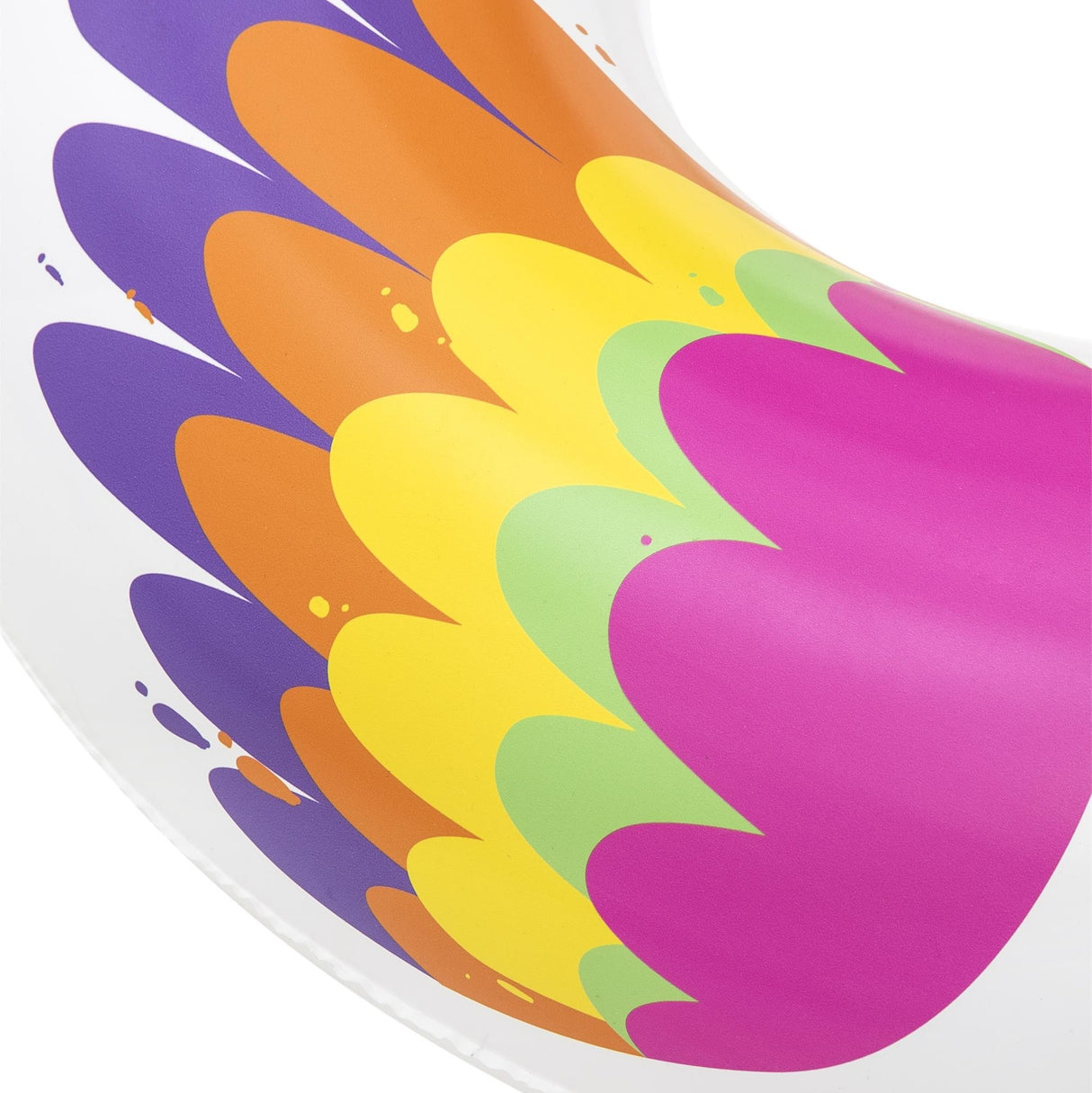 Inner tube for kids shaped like a rainbow, unicorn.