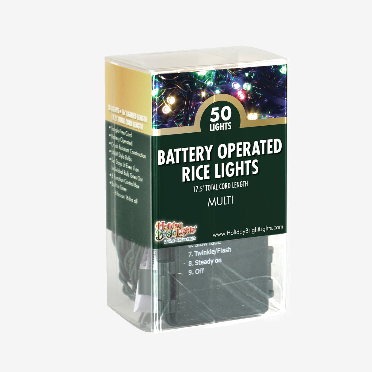 50 Battery Operated LED Rice Christmas Lights