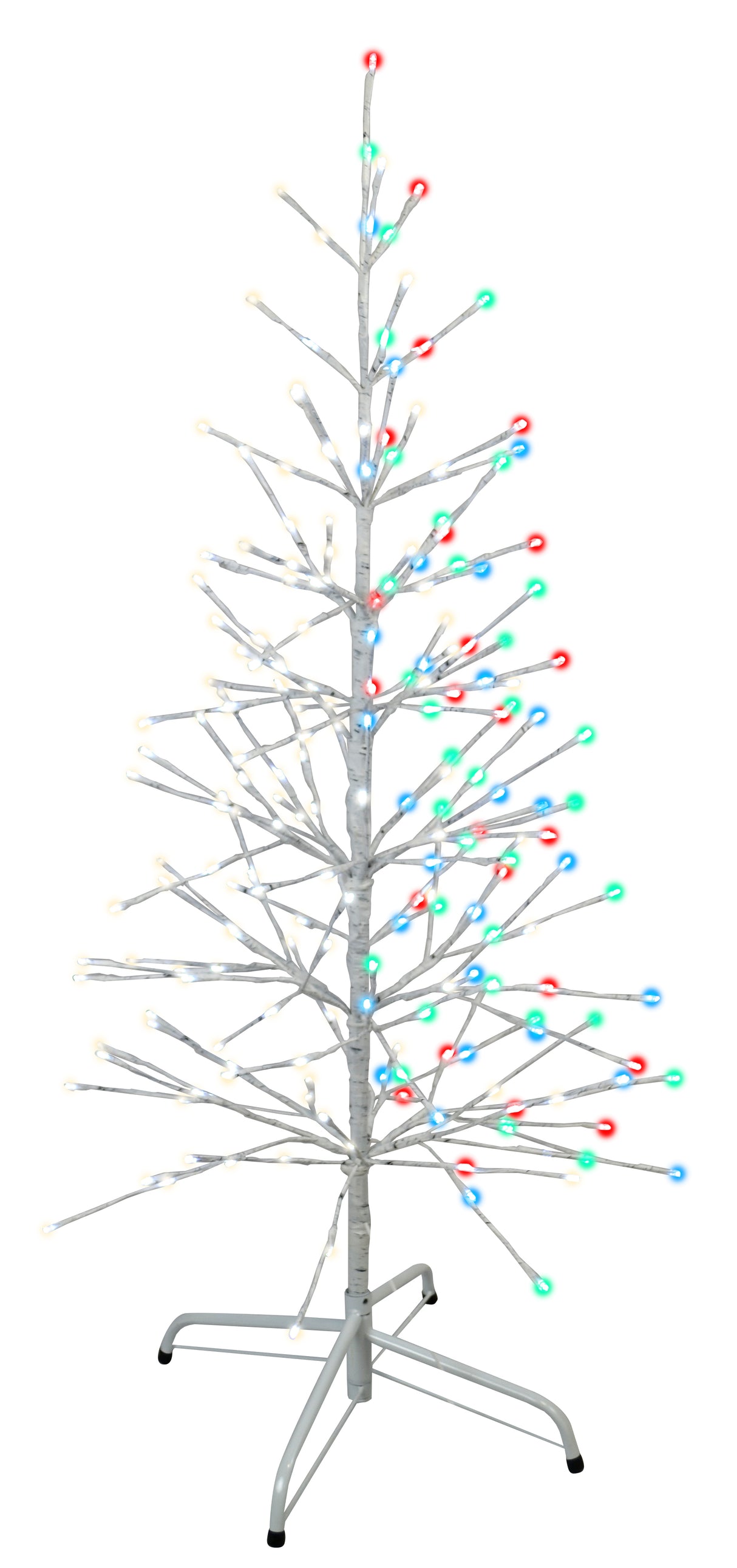 4' Color-Changing LED White-Wrapped Birch Tree (Warm White to Multi)