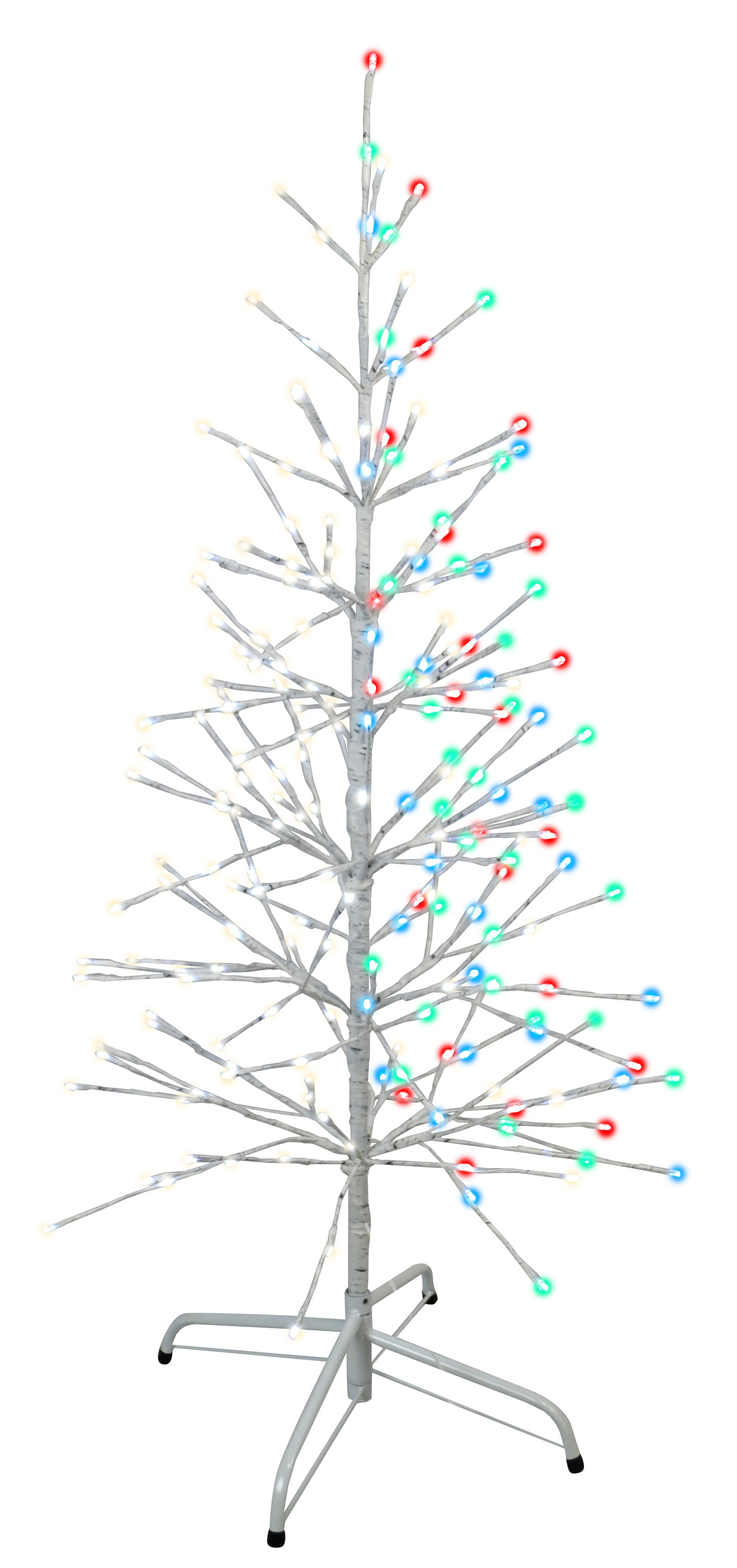 4' Color-Changing LED White-Wrapped Birch Tree (Warm White to Multi)