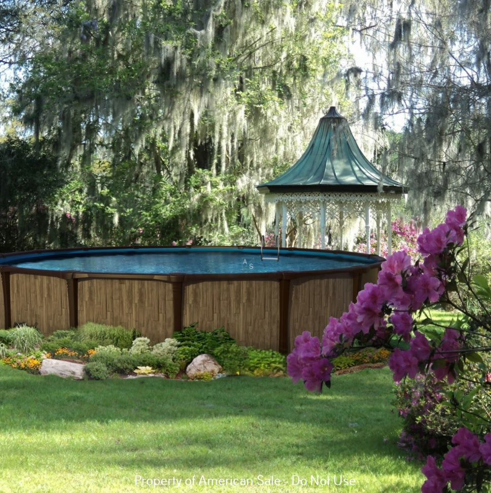 CARVIN® Woodstock 52" Round Resin Above Ground Swimming Pool