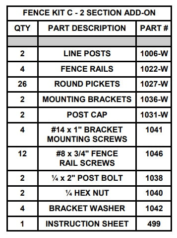 24" Resin Above Ground Pool Fence Base Kits