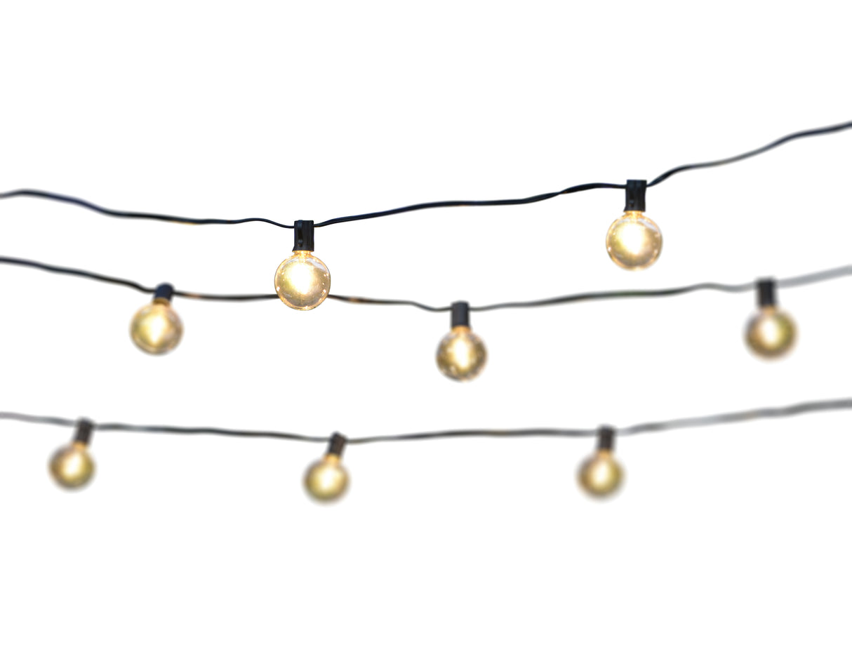 Set of 12 LED Filament G50 Shatterproof Warm White Lights