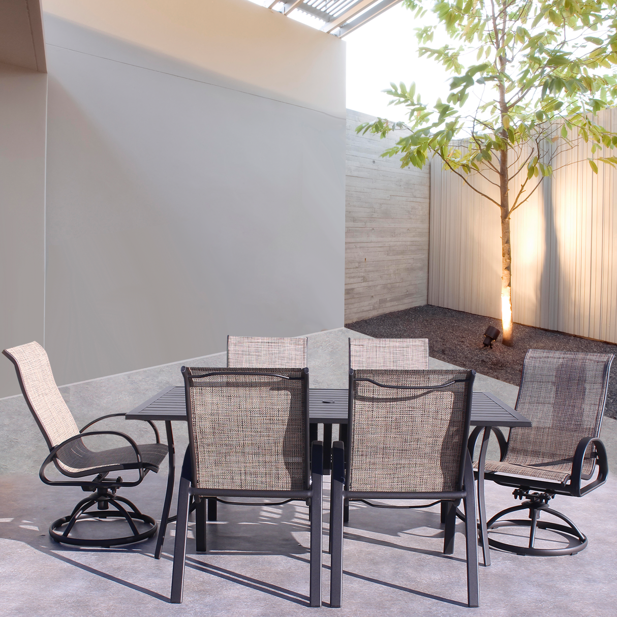 Dublin Brown Sling Patio Dining Sets