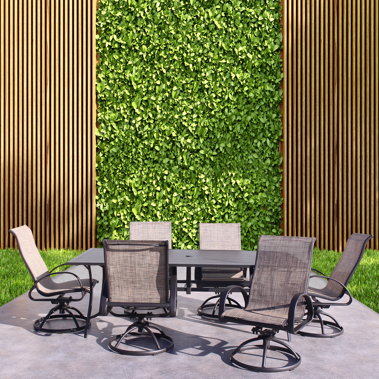 Dublin Brown Sling Patio Dining Sets