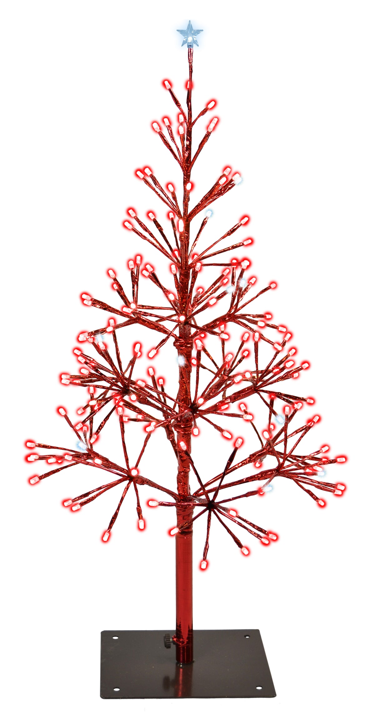 Shimmering Red LED Twinkle Tree Decoration