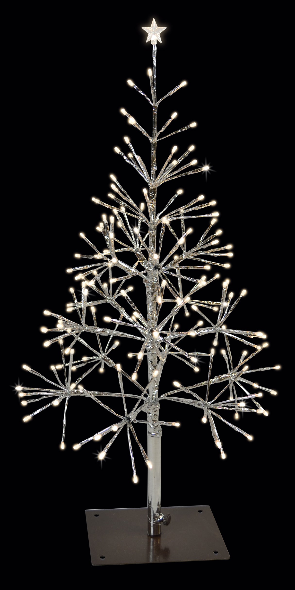 Shimmering Tree LED Silver/Warm White Twinkle