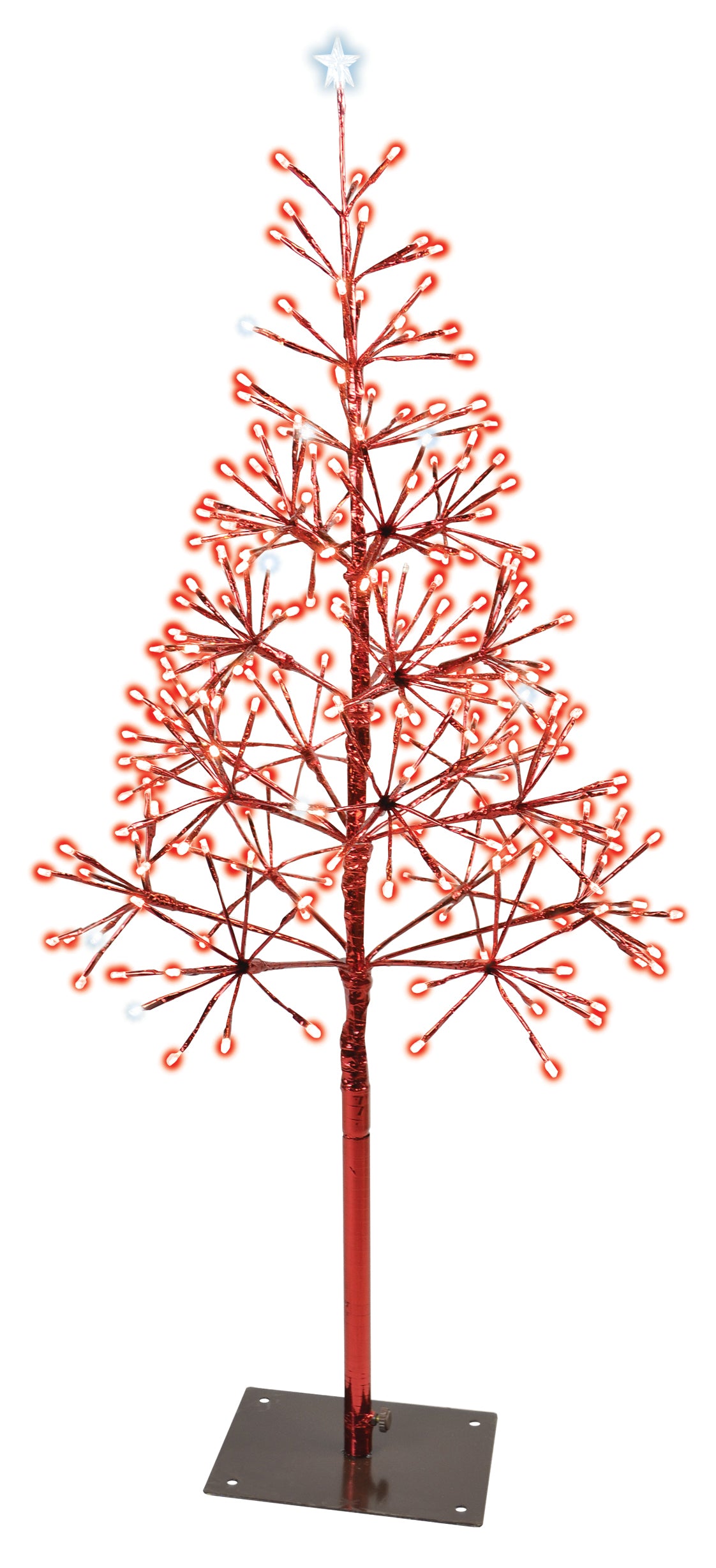 Shimmering Red LED Twinkle Tree Decoration