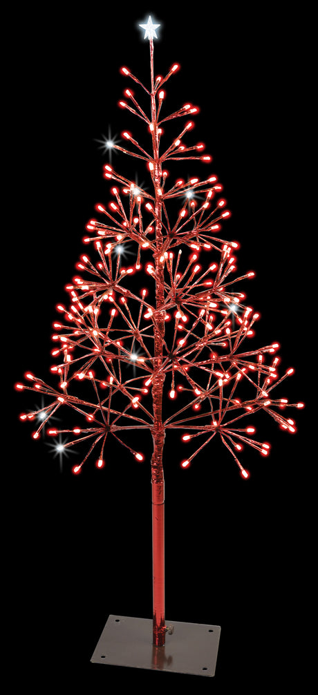 Shimmering Red LED Twinkle Tree Decoration