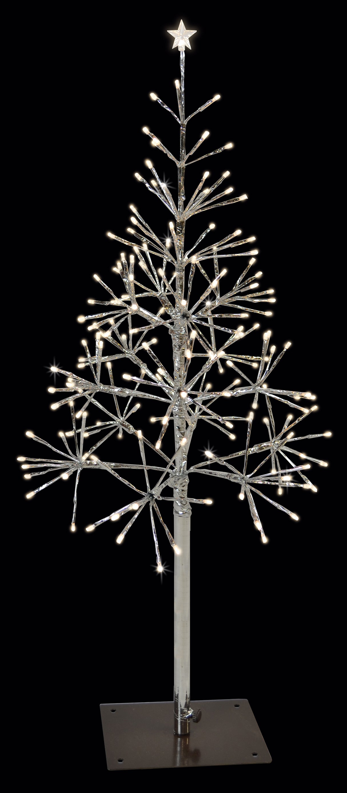 Shimmering Tree LED Silver/Warm White Twinkle