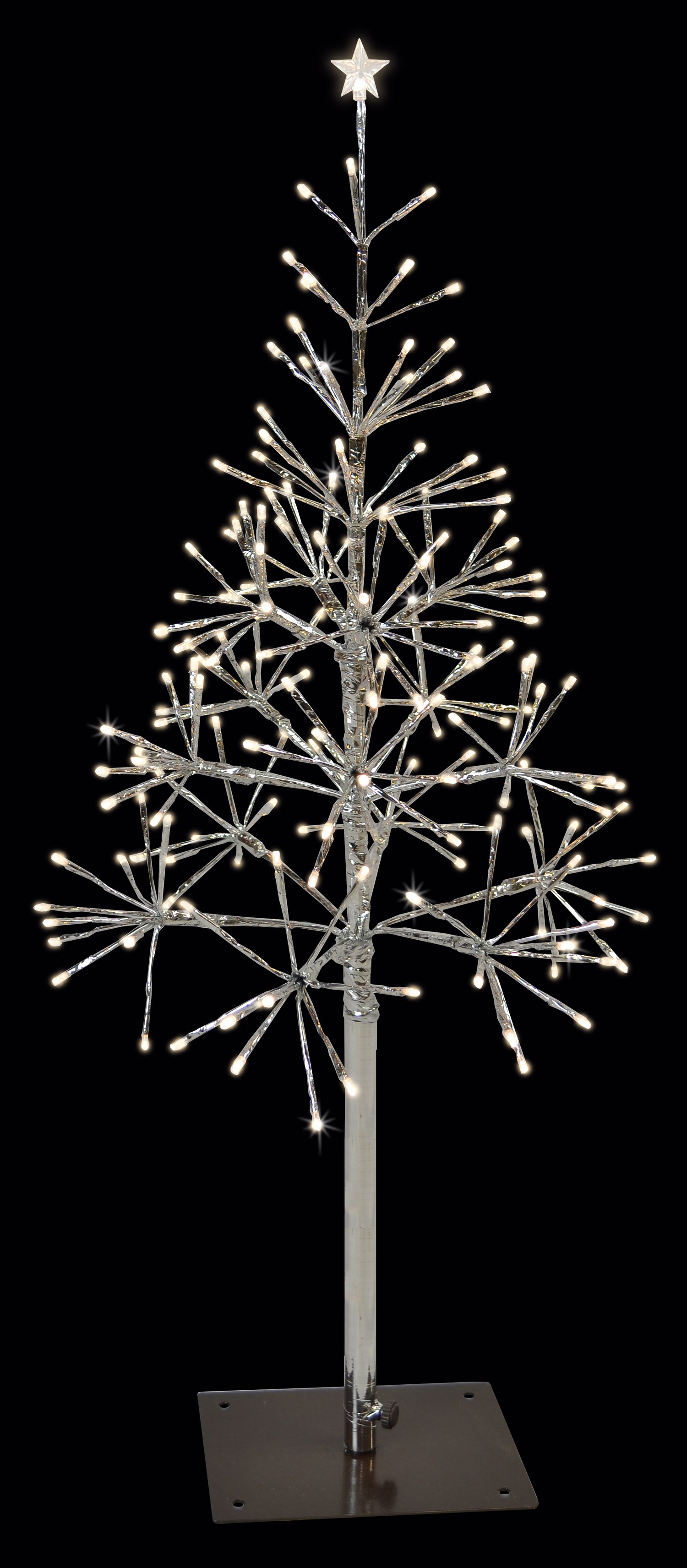 Shimmering Tree LED Silver/Warm White Twinkle