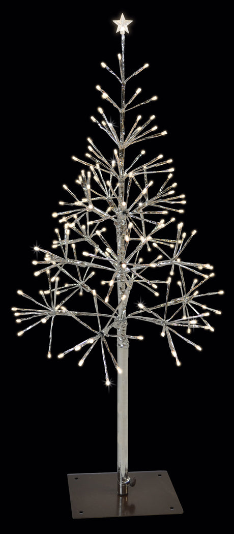 Shimmering Tree LED Silver/Warm White Twinkle
