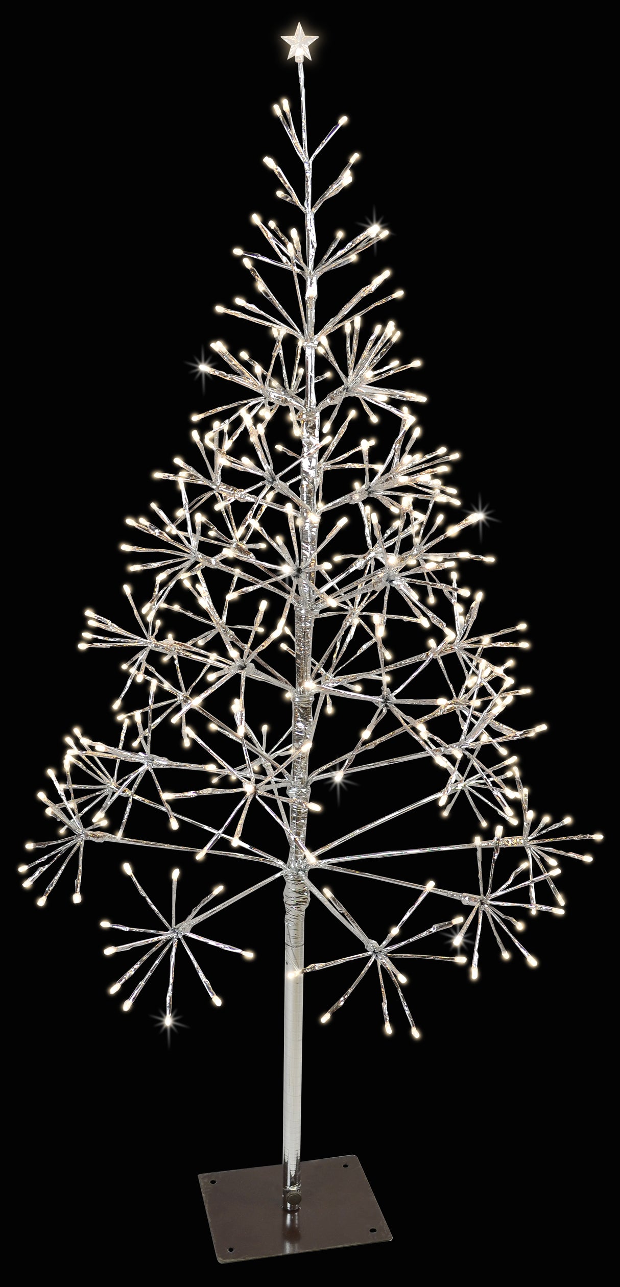 Shimmering Tree LED Silver/Warm White Twinkle