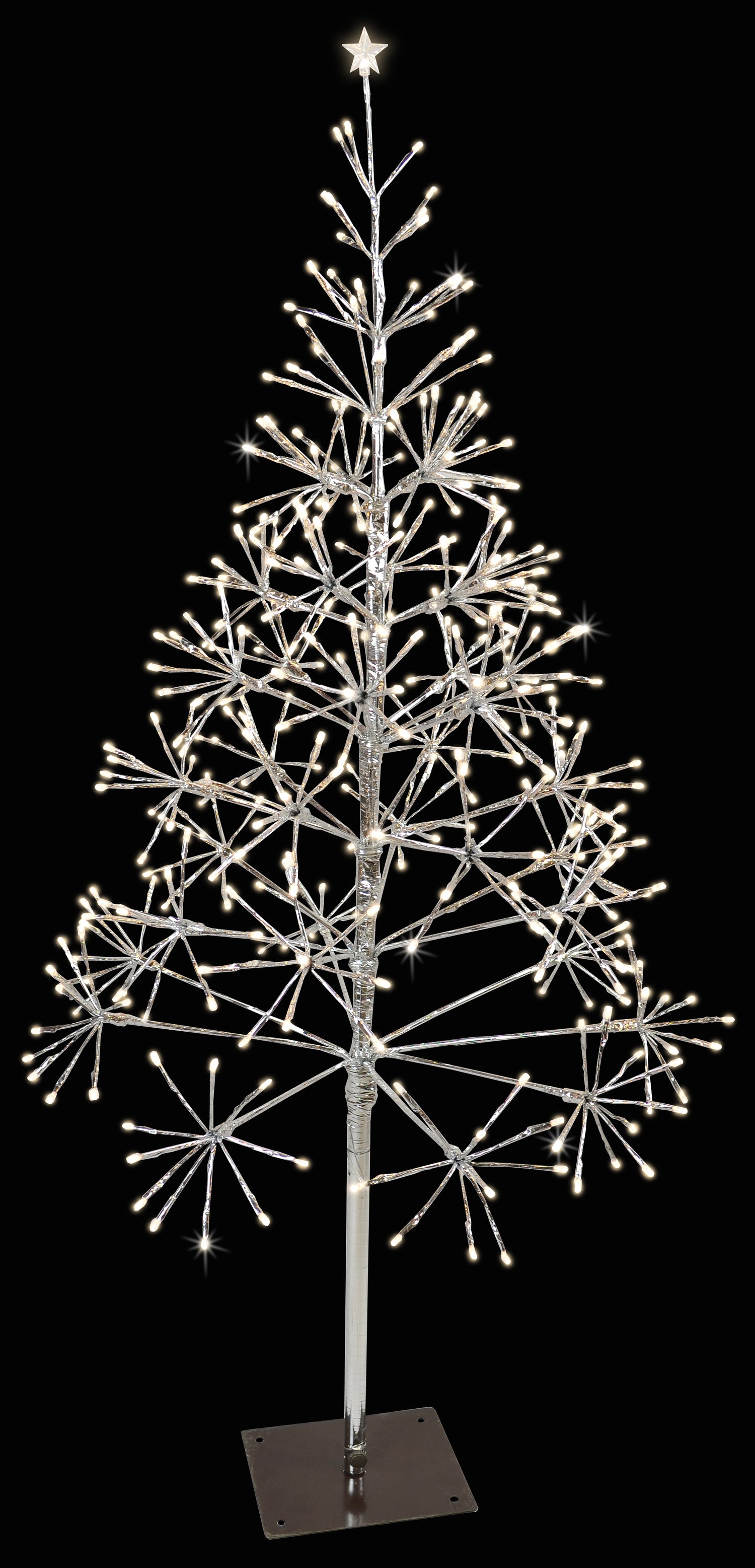 Shimmering Tree LED Silver/Warm White Twinkle