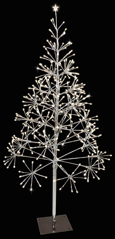 Shimmering Tree LED Silver/Warm White Twinkle