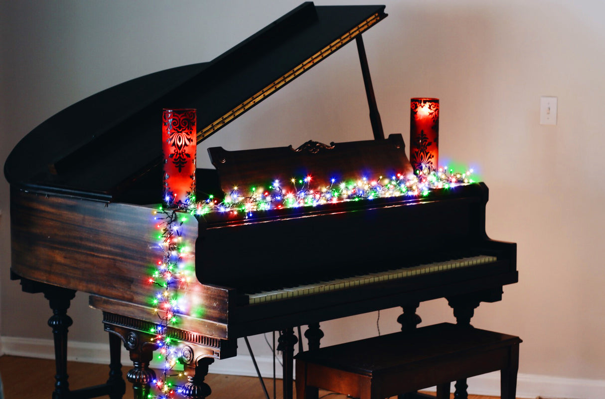 768 LED Twinkling Cluster Rice Christmas Lights on a Reel