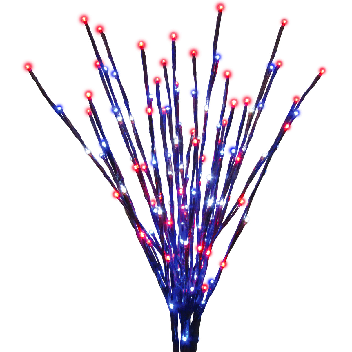36" Twinkling LED Patriotic Light Burst Ground Stake