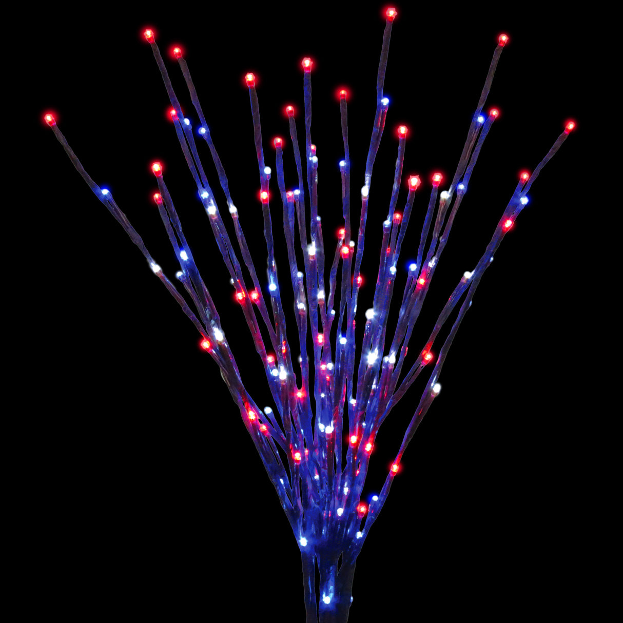 36" Twinkling LED Patriotic Light Burst Ground Stake