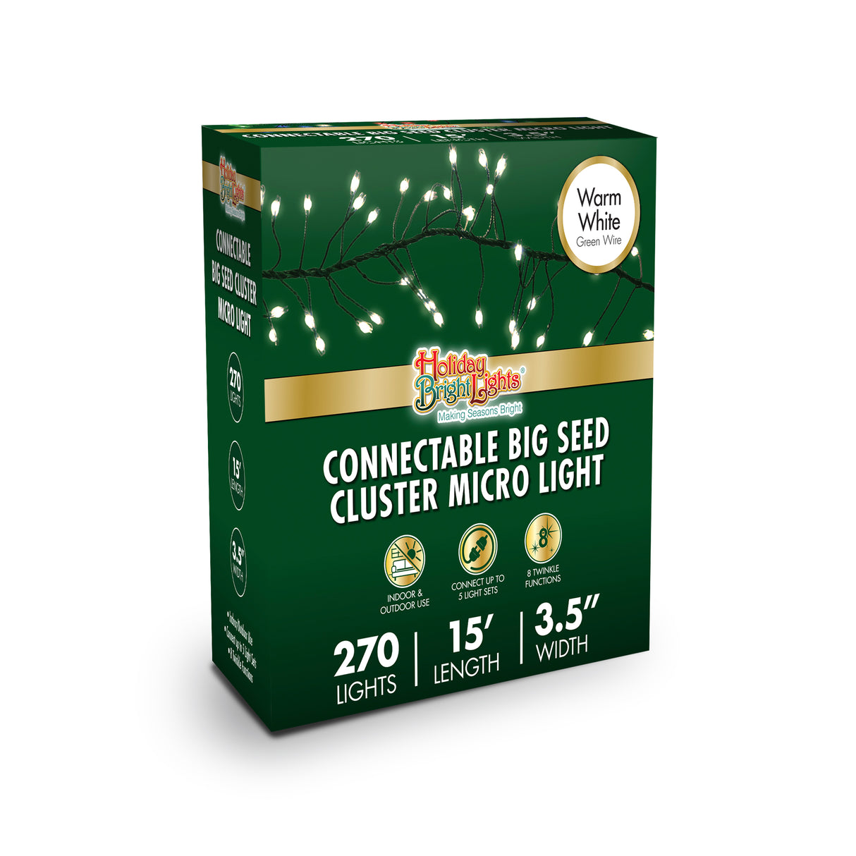 15' Connectable Big Seed Cluster Micro Lights