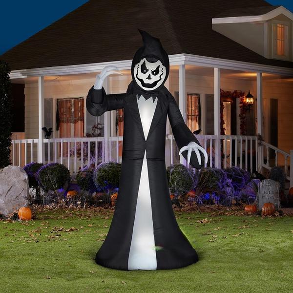 Gemmy Airblown® Inflatable Halloween Animated Reaper with Turning Head