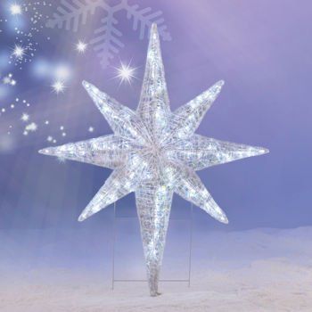 42" Ice Crystal LED Bethlehem Star Sculpture