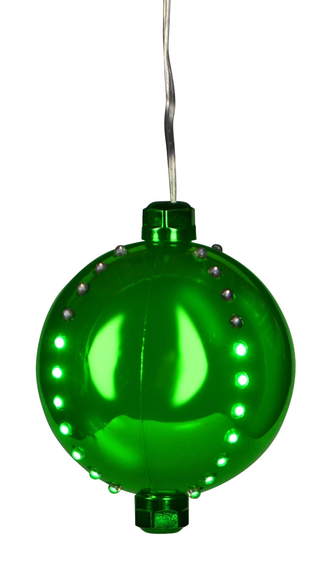 4" Round LED Snowfall Hanging Ornament Decoration