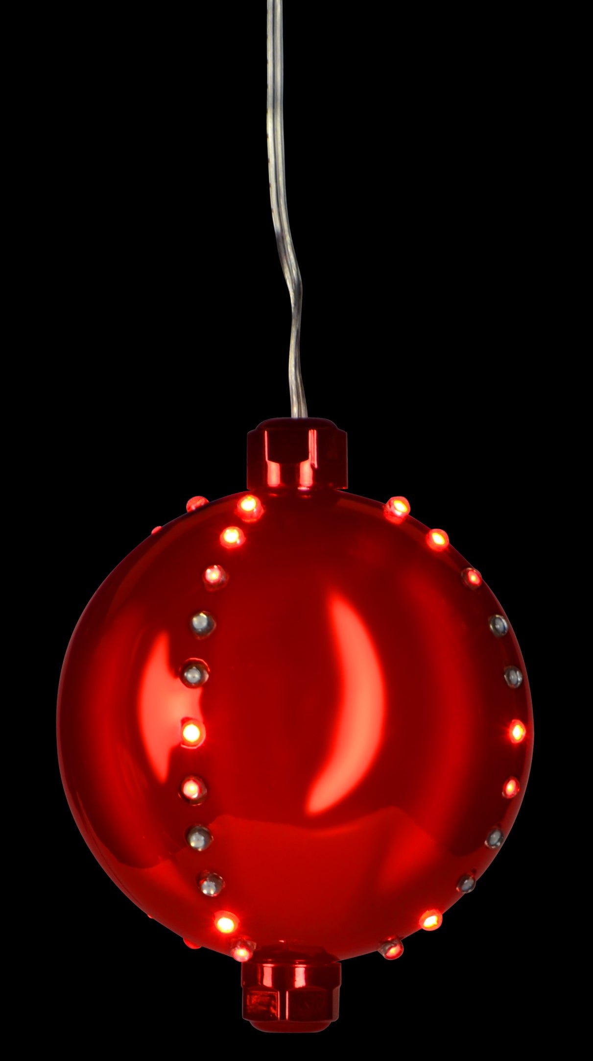 4" Round LED Snowfall Hanging Ornament Decoration