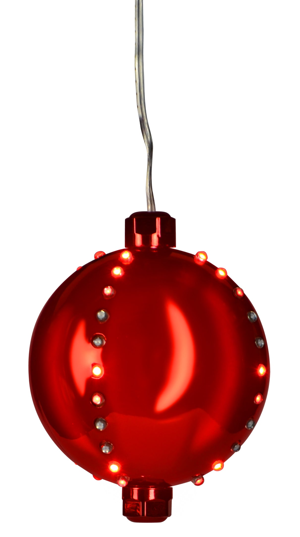 4" Round LED Snowfall Hanging Ornament Decoration