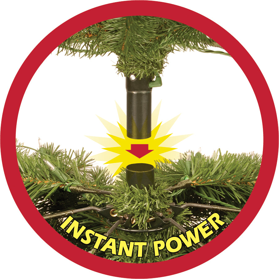 Pre-lit artificial tree.