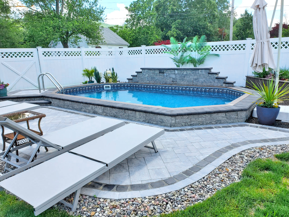 Foxpool Inground or Semi-Inground Ultimate Oval Grecian Pool